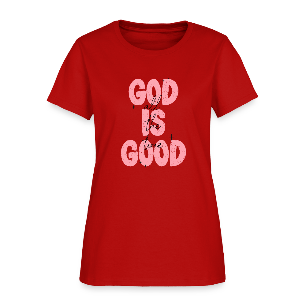 God is Good - Bold Pink -Women's Short Sleeve T-Shirt - red