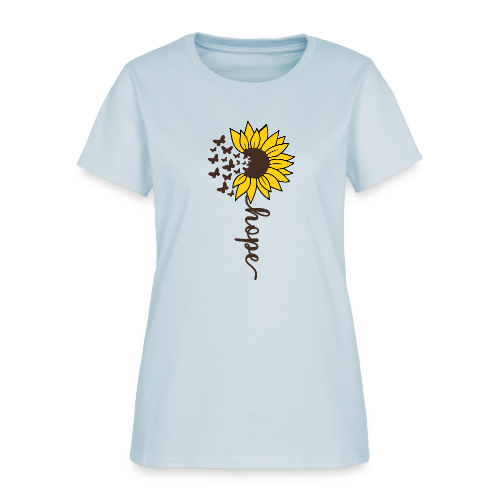 Sunflower of Hope - floral Women's T-Shirt - light blue