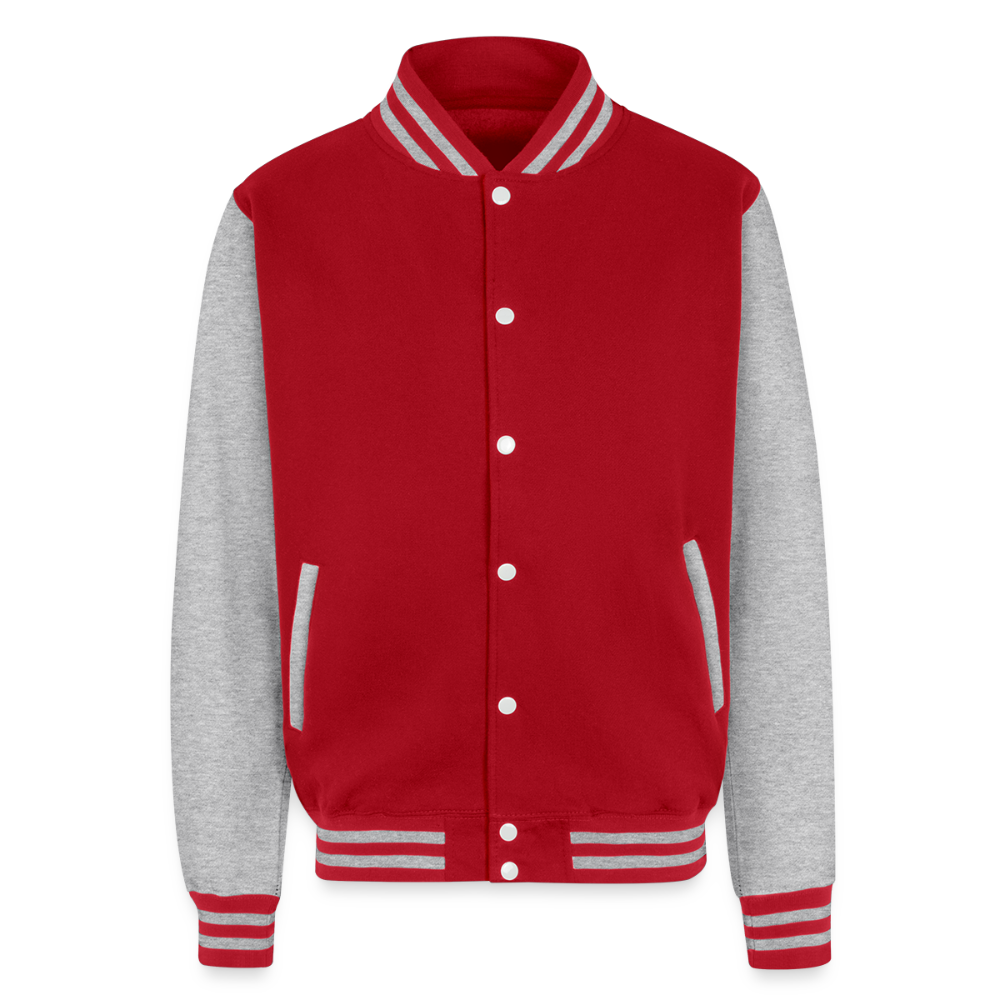 Stay Strong - Men's Letterman Jacket - red/heather grey