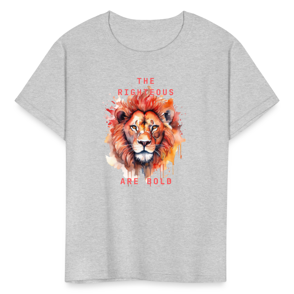Bold Lion - Kids T-Shirt - heather gray