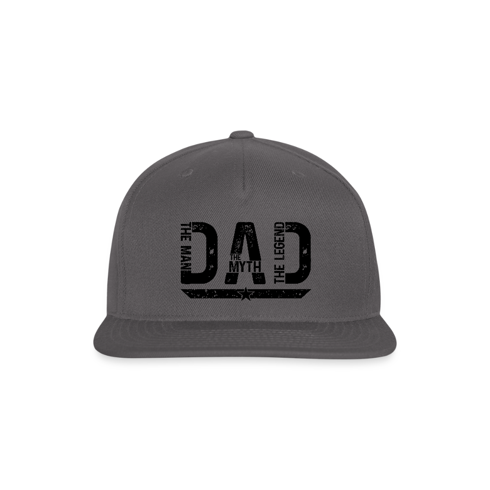 The Legend - Snapback Baseball Cap - dark grey