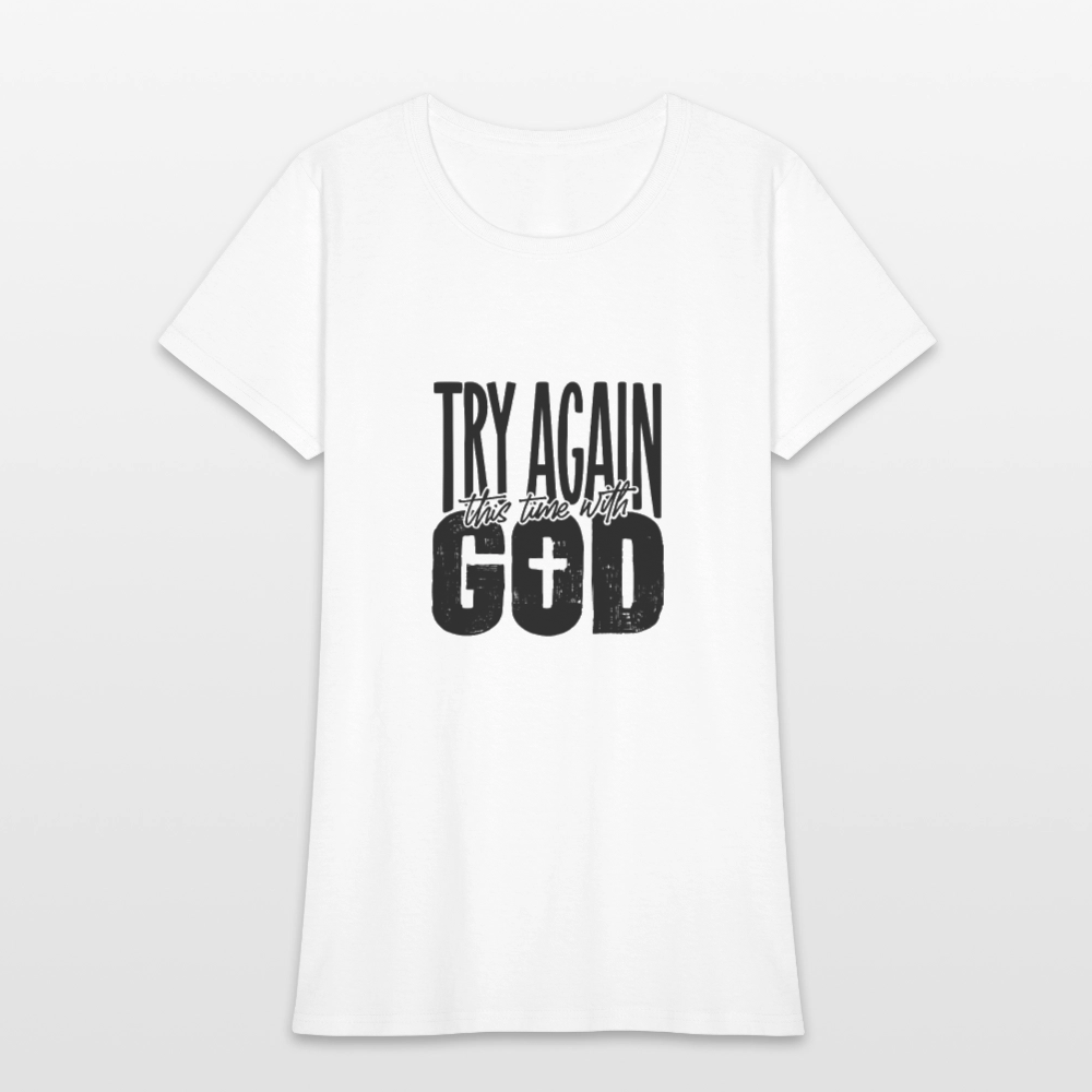Try Again -Women's Short Sleeve T-Shirt - white