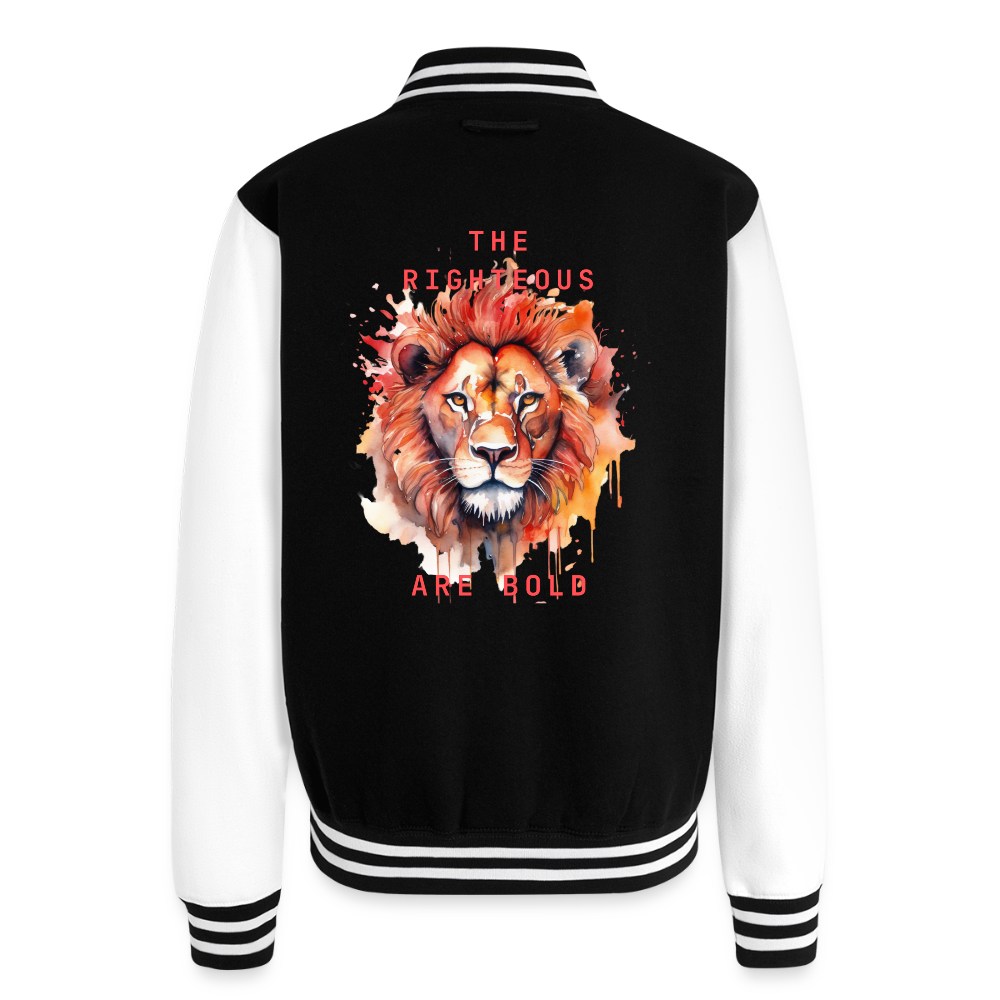 Bold Lion - Letterman Jacket - black/white