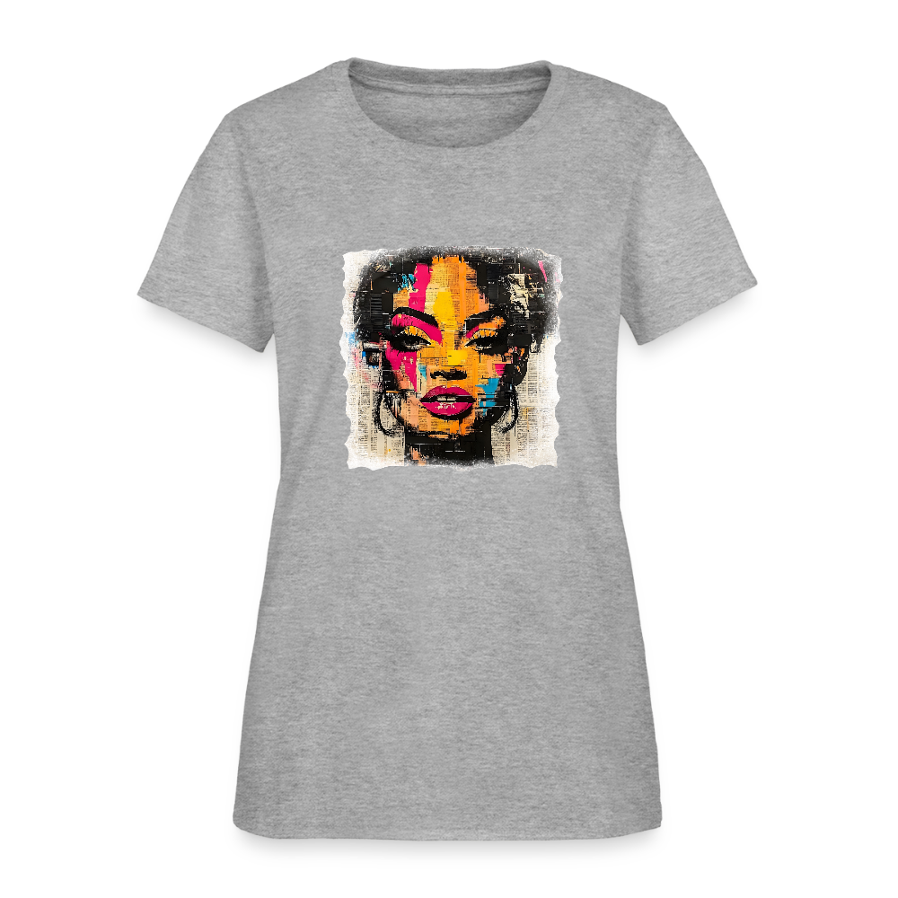 Pop Culture Woman 2- Short Sleeve T-Shirt - heather gray