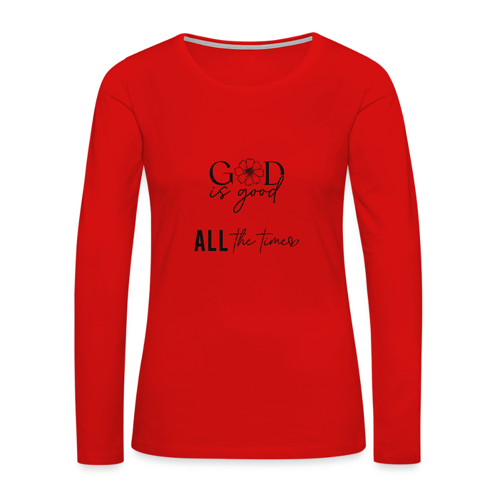 God is Good - Women's Long Sleeve T-Shirt - red
