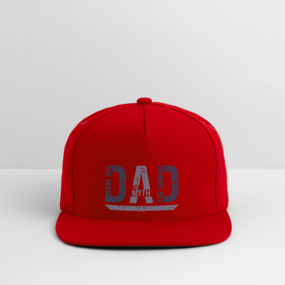 Dad -Snapback Baseball Cap - red