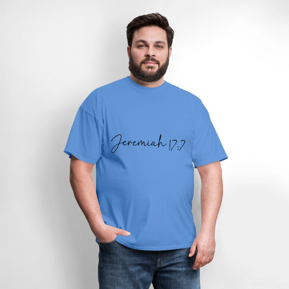 Jeremiah 17:7 - men's t-shirt - carolina blue