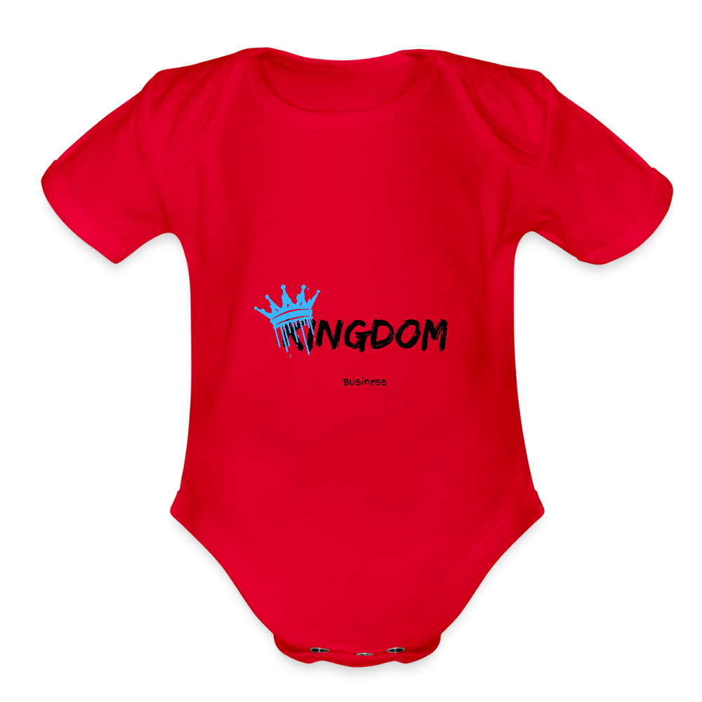 Kingdom Business - Short Sleeve Baby Onesie - red