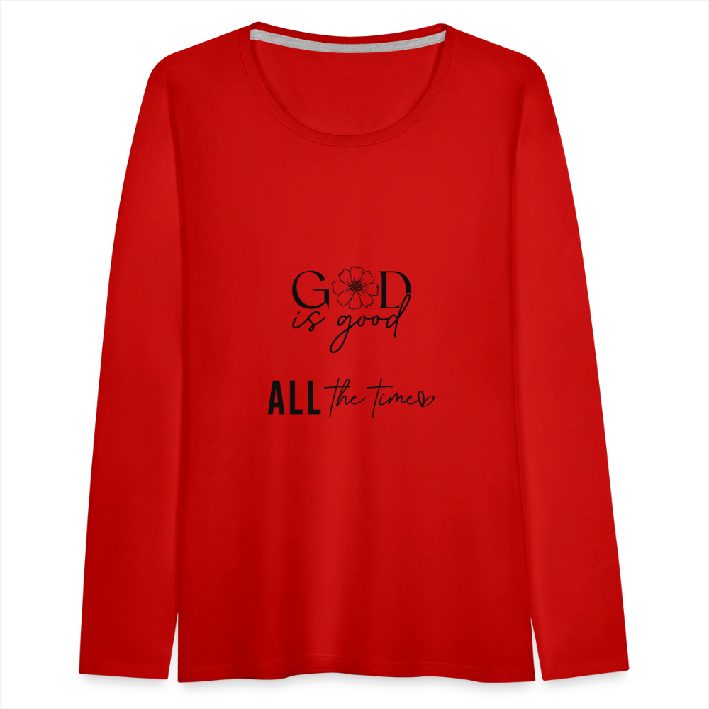 God is Good - Women's Long Sleeve T-Shirt - red