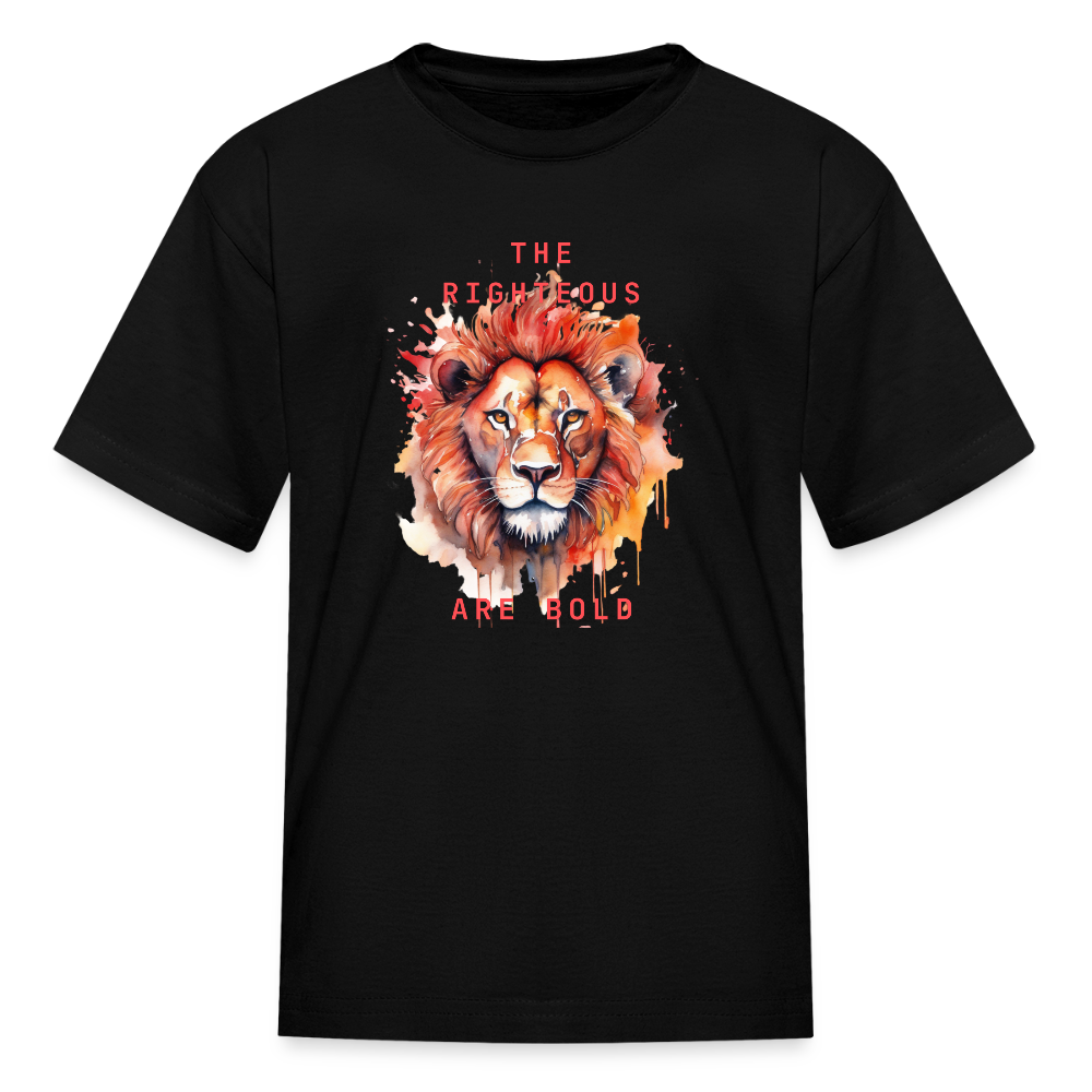 Bold Lion - Kids T-Shirt - black