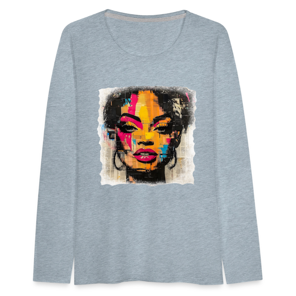 Pop Culture Women-2- Long Sleeve T-Shirt - heather ice blue