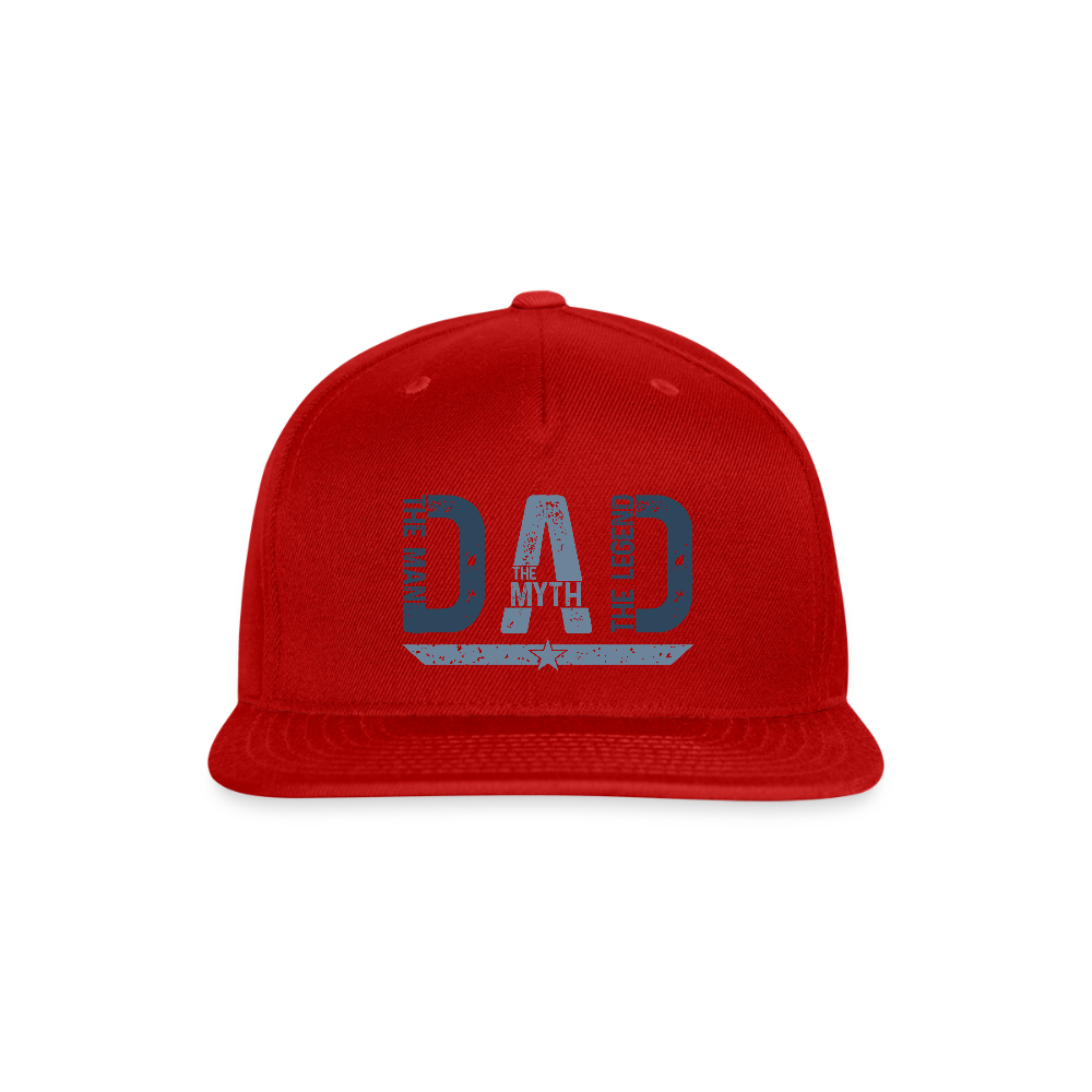 Dad -Snapback Baseball Cap - red
