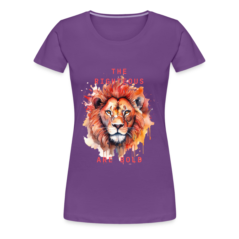 Bold Lion - Women’s T-Shirt - purple