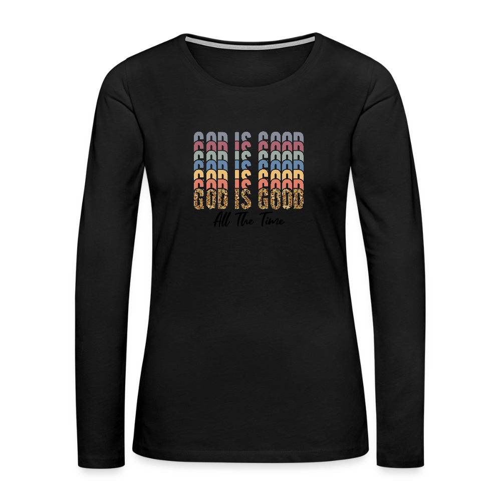 God is Good - Colorful Women's Long Sleeve T-Shirt - black