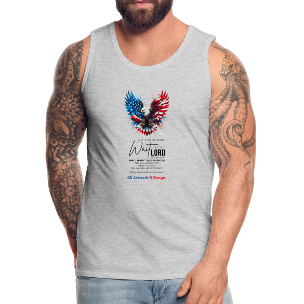 Mount on Eagles wings - Men’s Premium Tank - heather gray