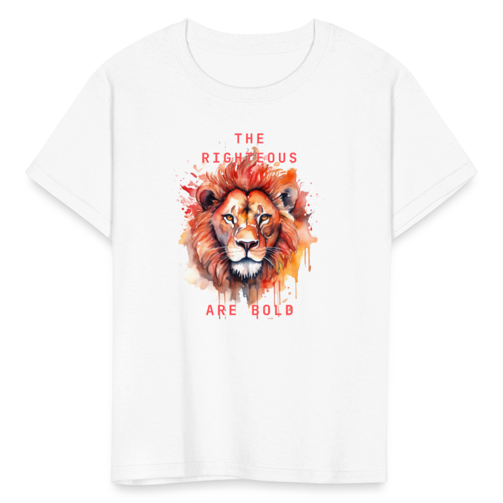 Bold Lion - Kids T-Shirt - white