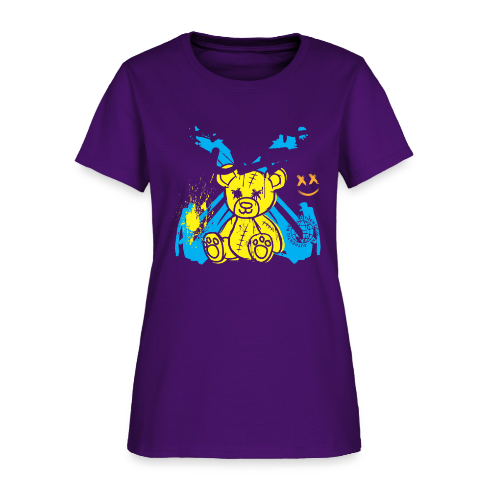 Graffiti Bear - Women's T-Shirt - purple