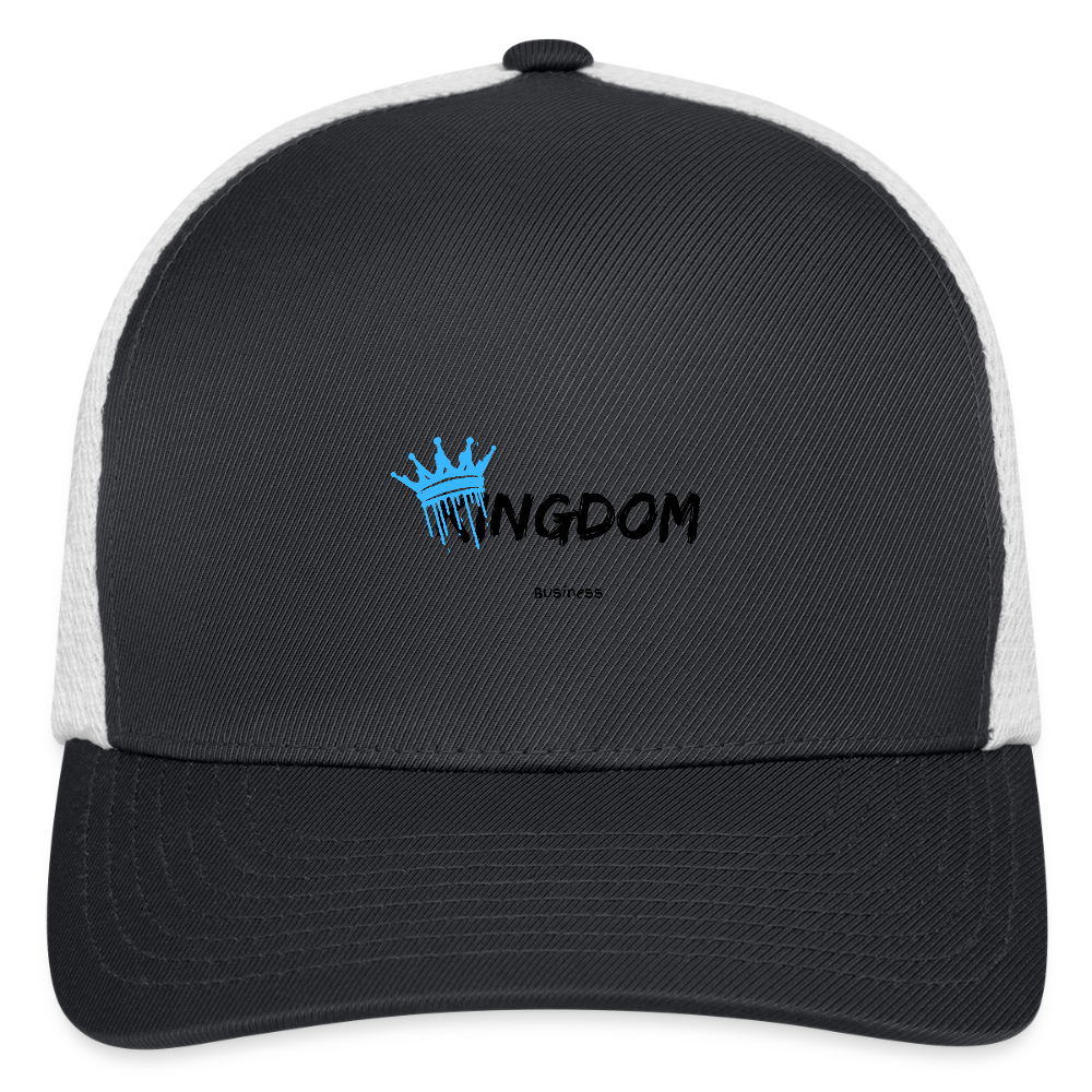 Kingdom Business - Flexfit Fitted Baseball Cap - dark gray/white