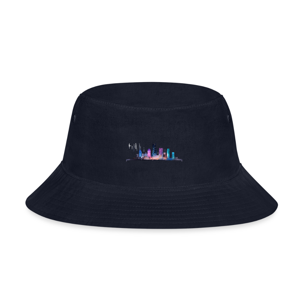 H-town Skyline - Bucket Hat - navy