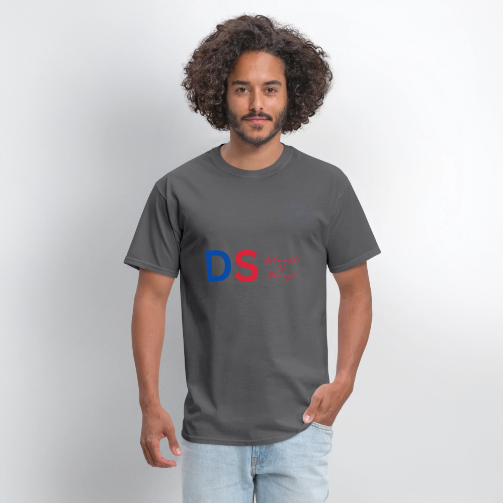 DS - Men's T-Shirt blue and red - charcoal