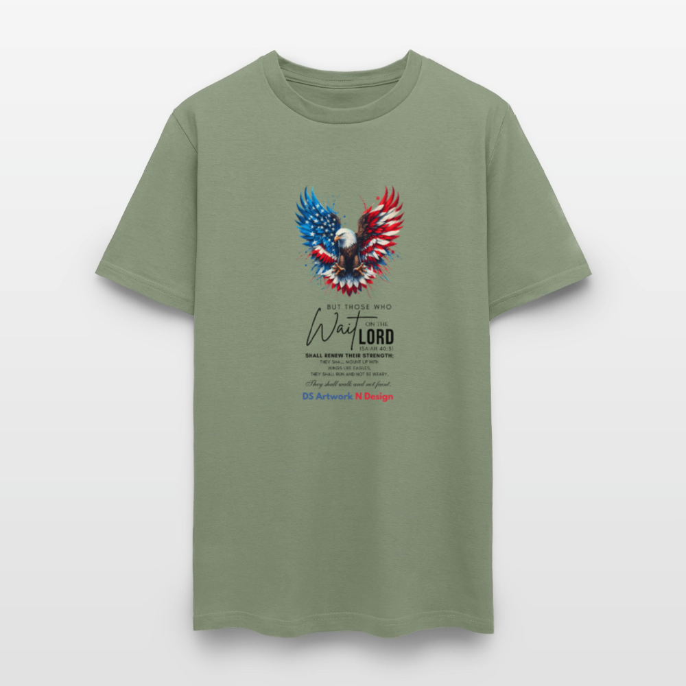 Mount on Eagles wings -Men's T-Shirt - military green