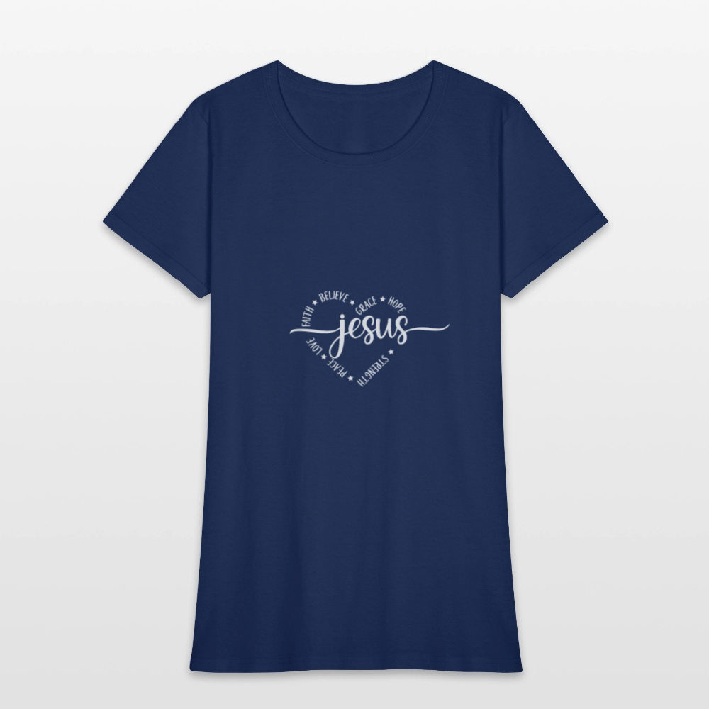 Jesus Heart - Women's T-Shirt - blue dusk