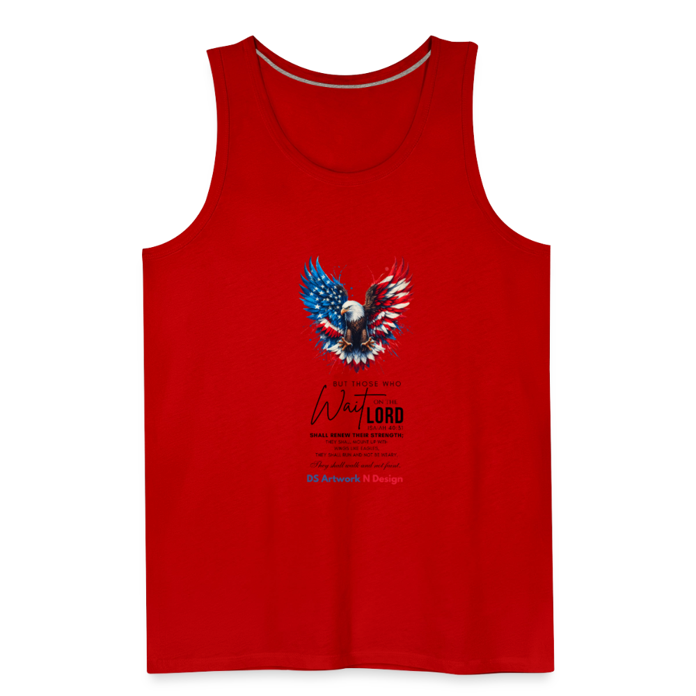 Mount on Eagles wings - Men’s Premium Tank - red