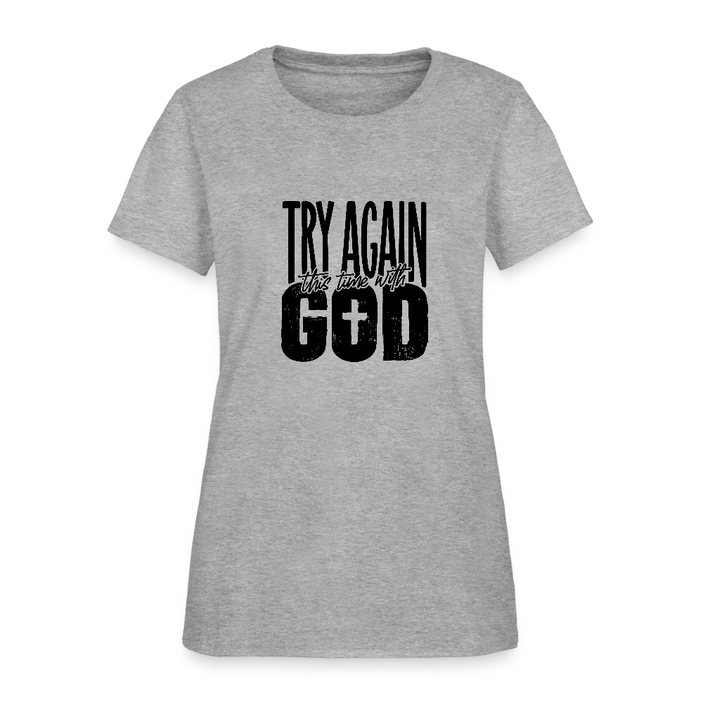 Try Again -Women's Short Sleeve T-Shirt - heather gray