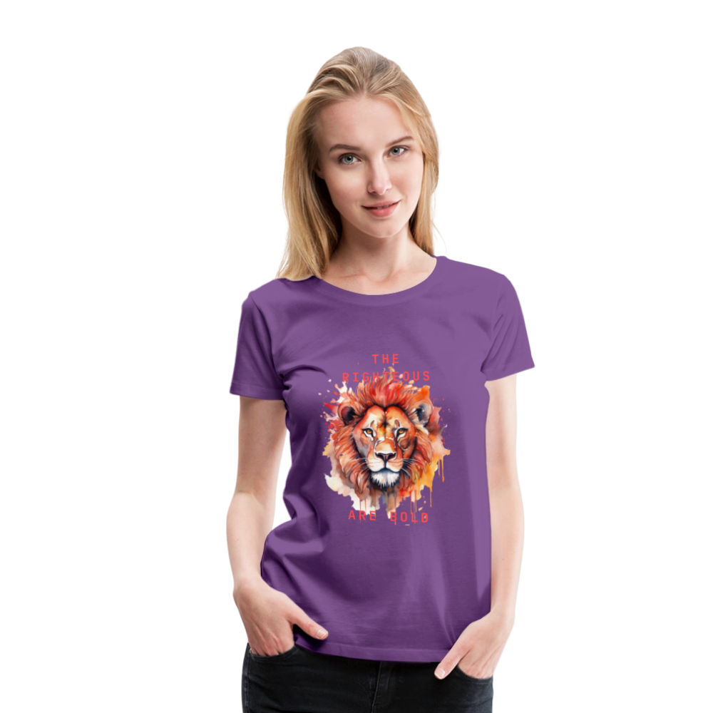 Bold Lion - Women’s T-Shirt - purple