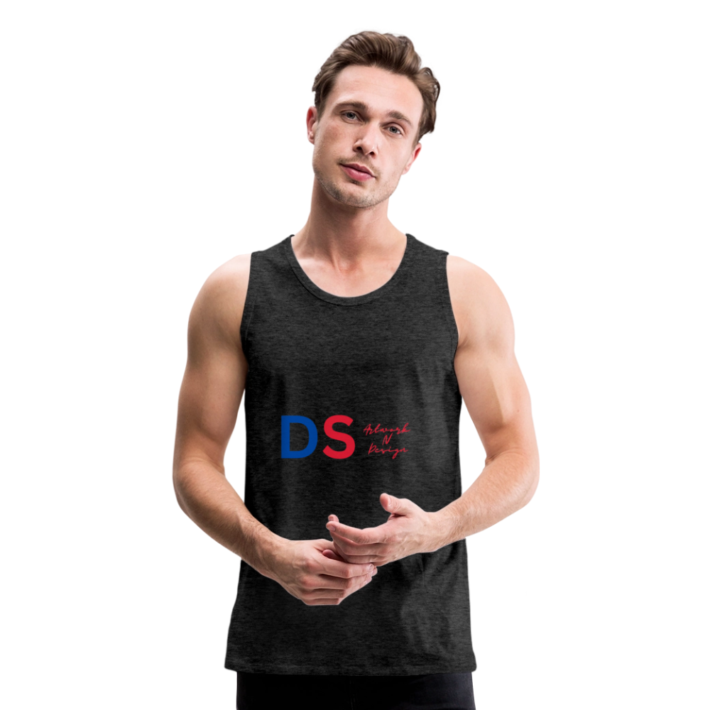 DS blue and red - Men’s Premium Tank - charcoal grey