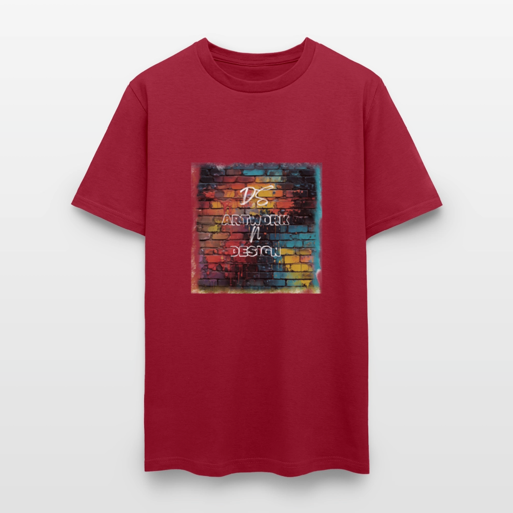 Brick Wall Artwork - Men's Tee - dark red