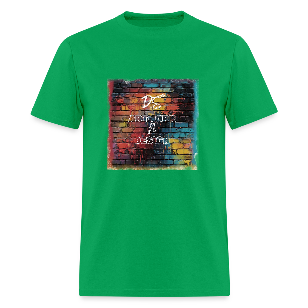 Brick Wall Artwork - Men's Tee - bright green