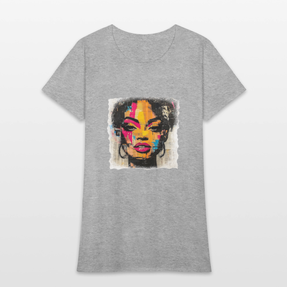 Pop Culture Woman 2- Short Sleeve T-Shirt - heather gray
