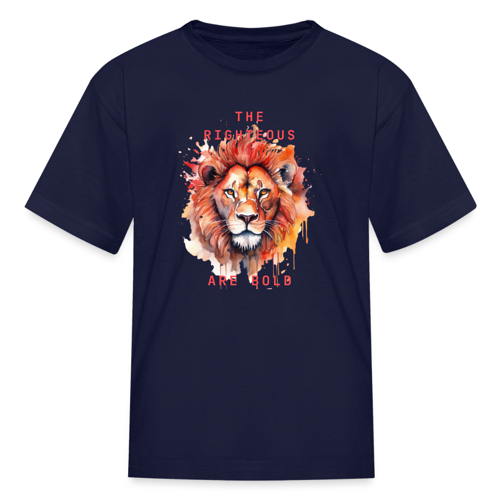 Bold Lion - Kids T-Shirt - navy