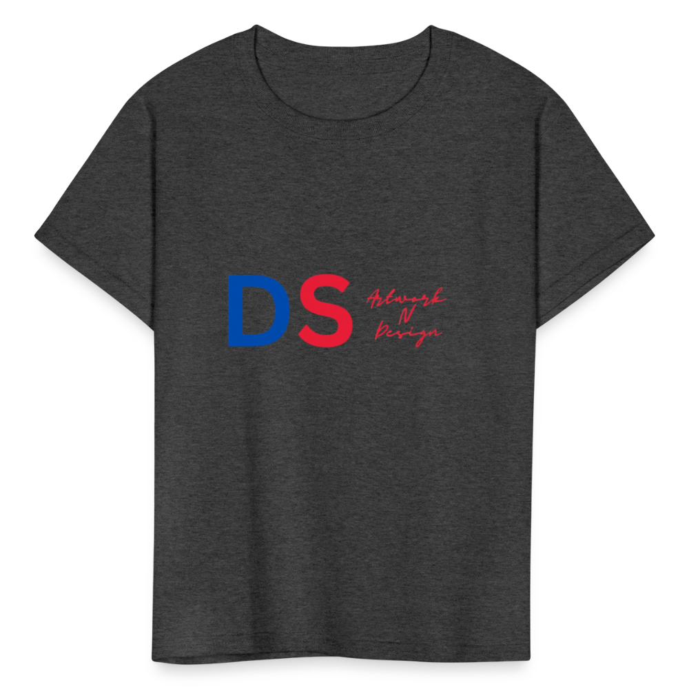 DS Artwork N Design - Kids' T-Shirt red and blue - heather black
