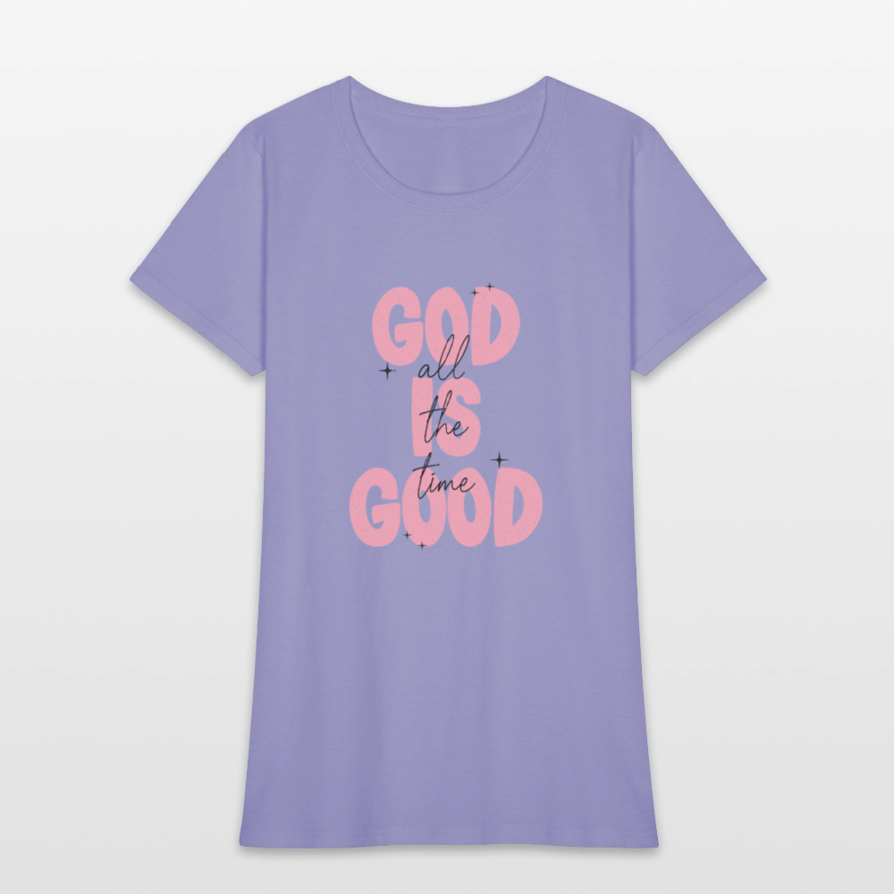 God is Good - Bold Pink -Women's Short Sleeve T-Shirt - lavender