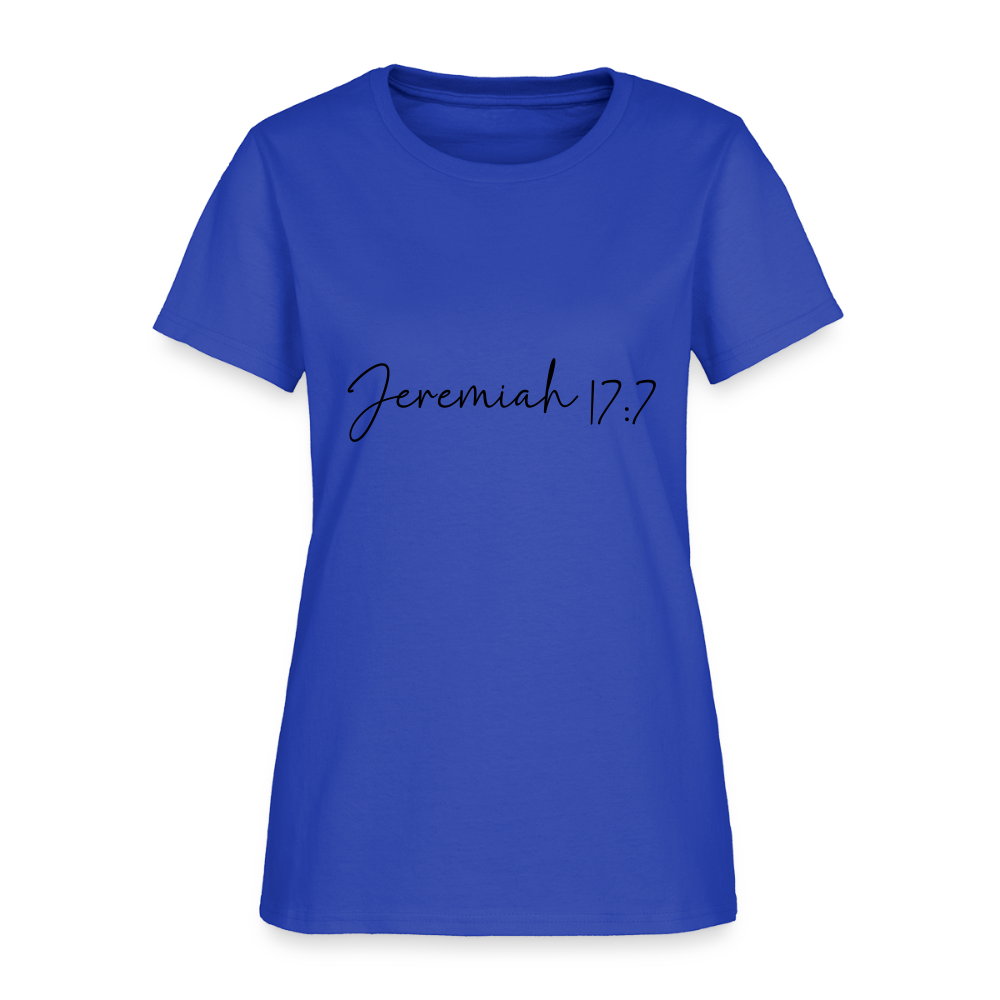 Jeremiah 17:7 - Women's T-Shirt - royal blue