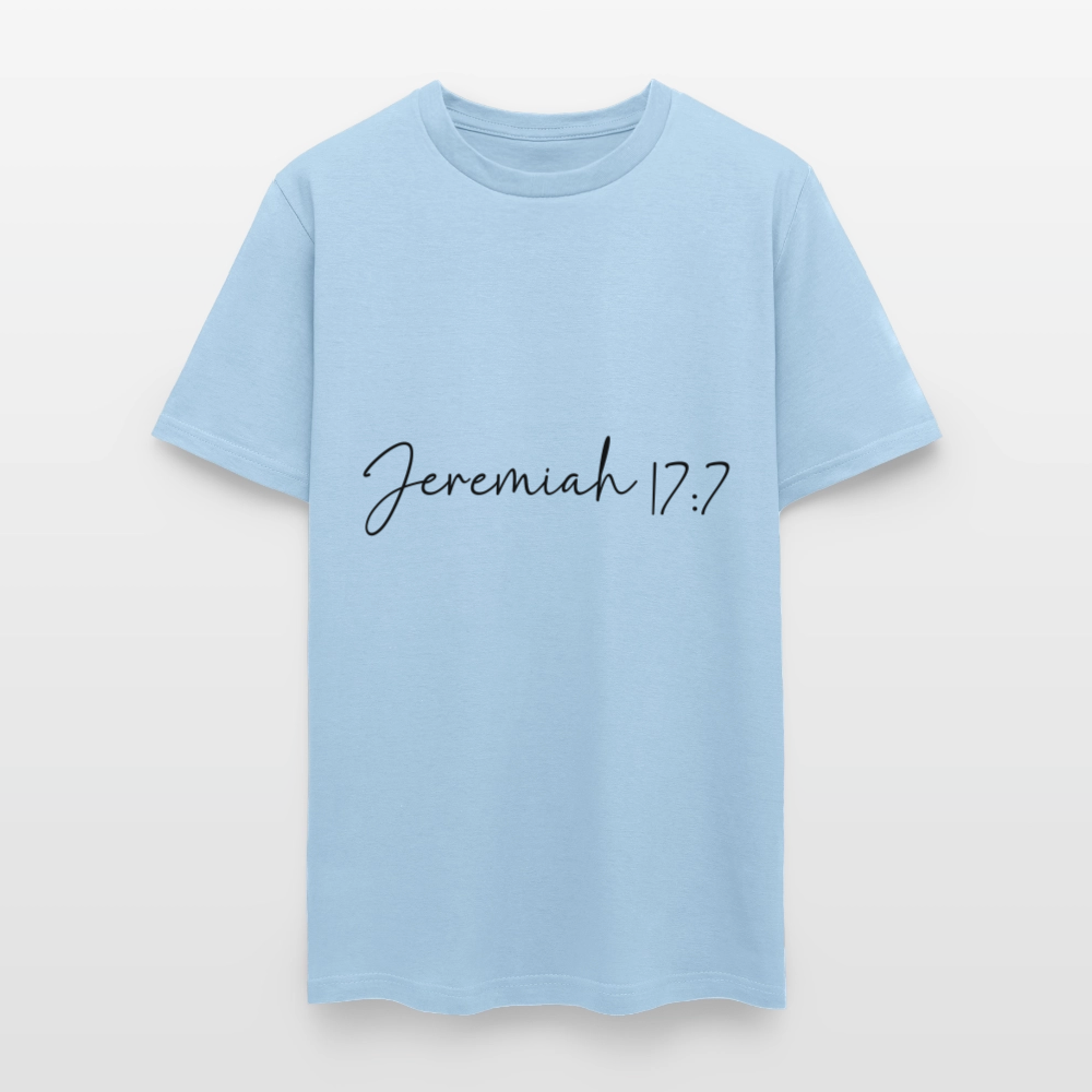 Jeremiah 17:7 - men's t-shirt - powder blue