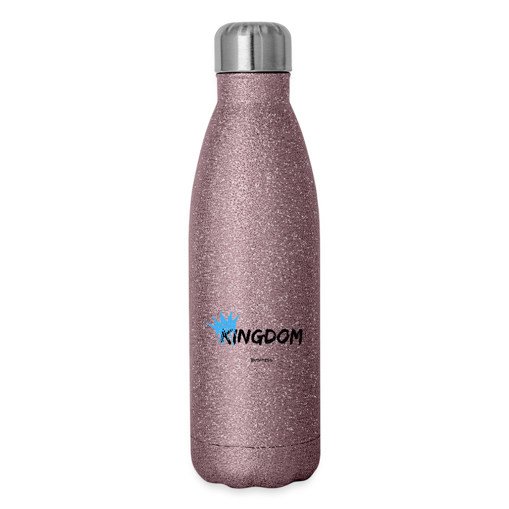 Kingdom Business - Insulated Stainless Steel Water Bottle - pink glitter