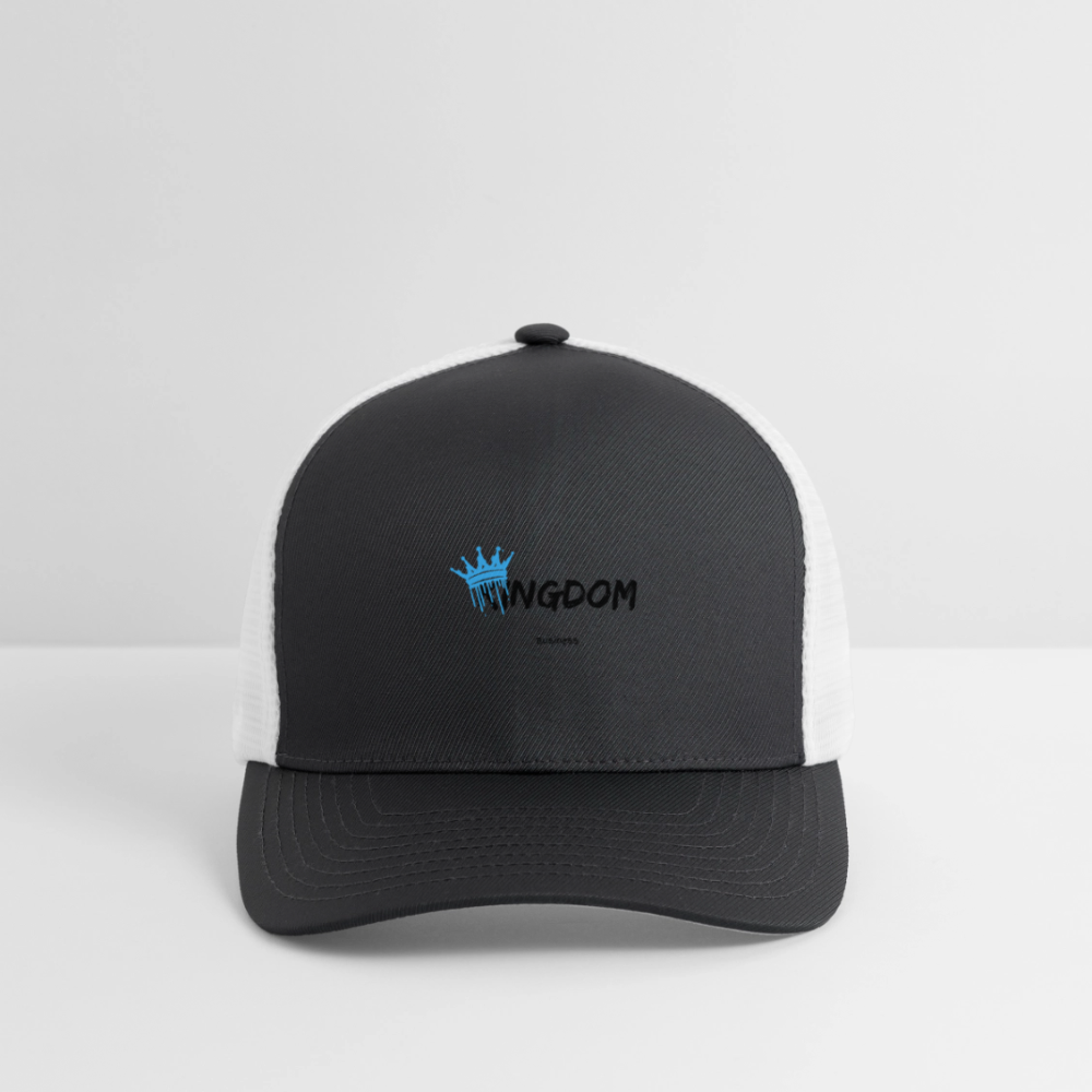 Kingdom Business - Flexfit Fitted Baseball Cap - dark gray/white