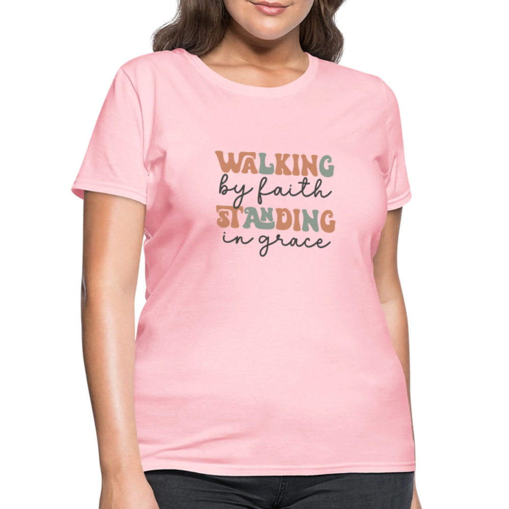 Walk by Faith - Women's T-Shirt - pink