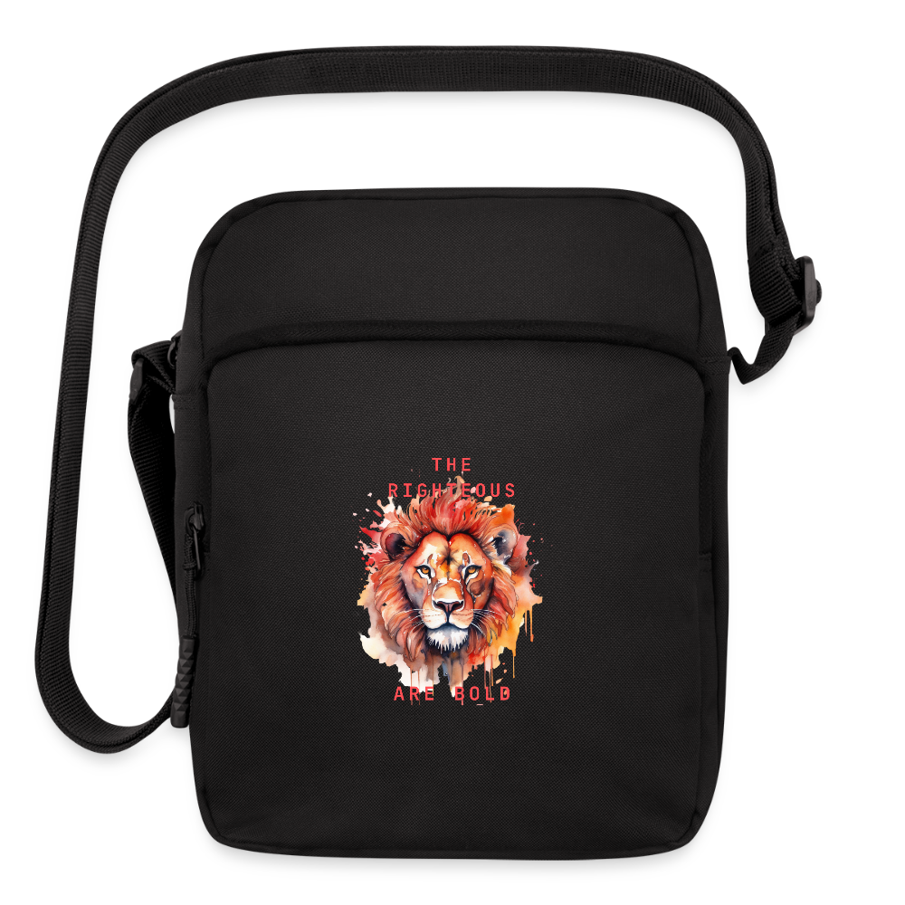 Bold Lion - Upright Crossbody Bag - black