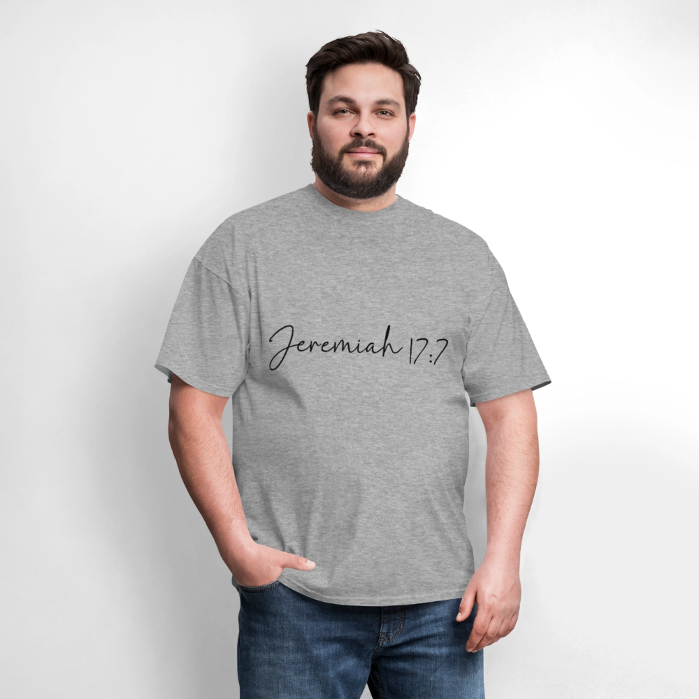 Jeremiah 17:7 - men's t-shirt - heather gray