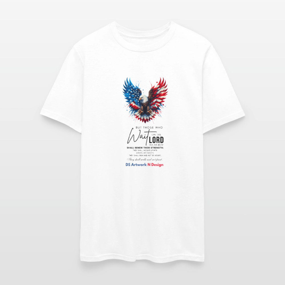 Mount on Eagles wings -Men's T-Shirt - white