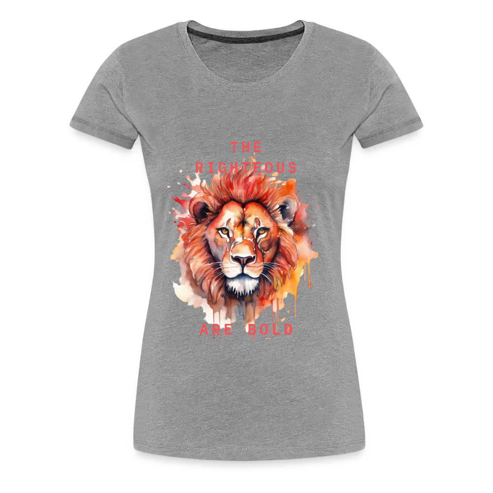 Bold Lion - Women’s T-Shirt - heather gray
