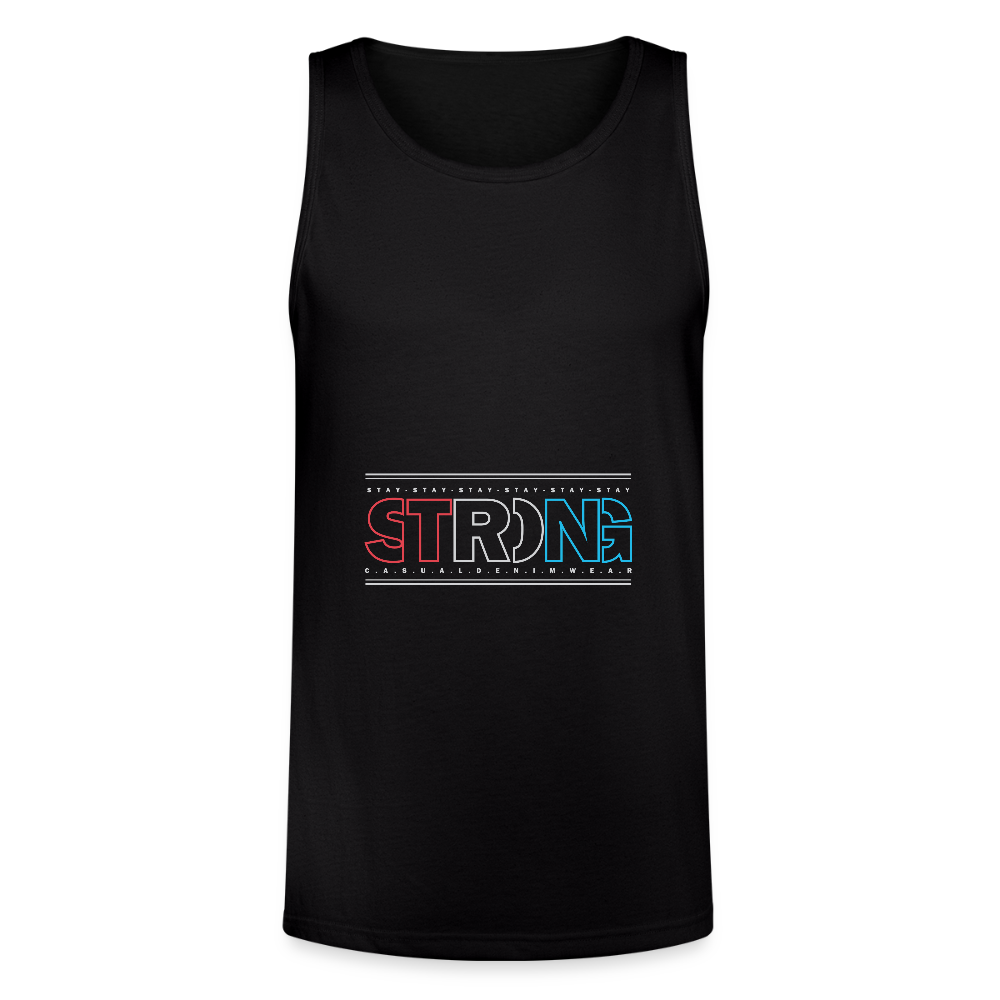 Stay Strong - Men's Tri-Blend Organic Tank - black
