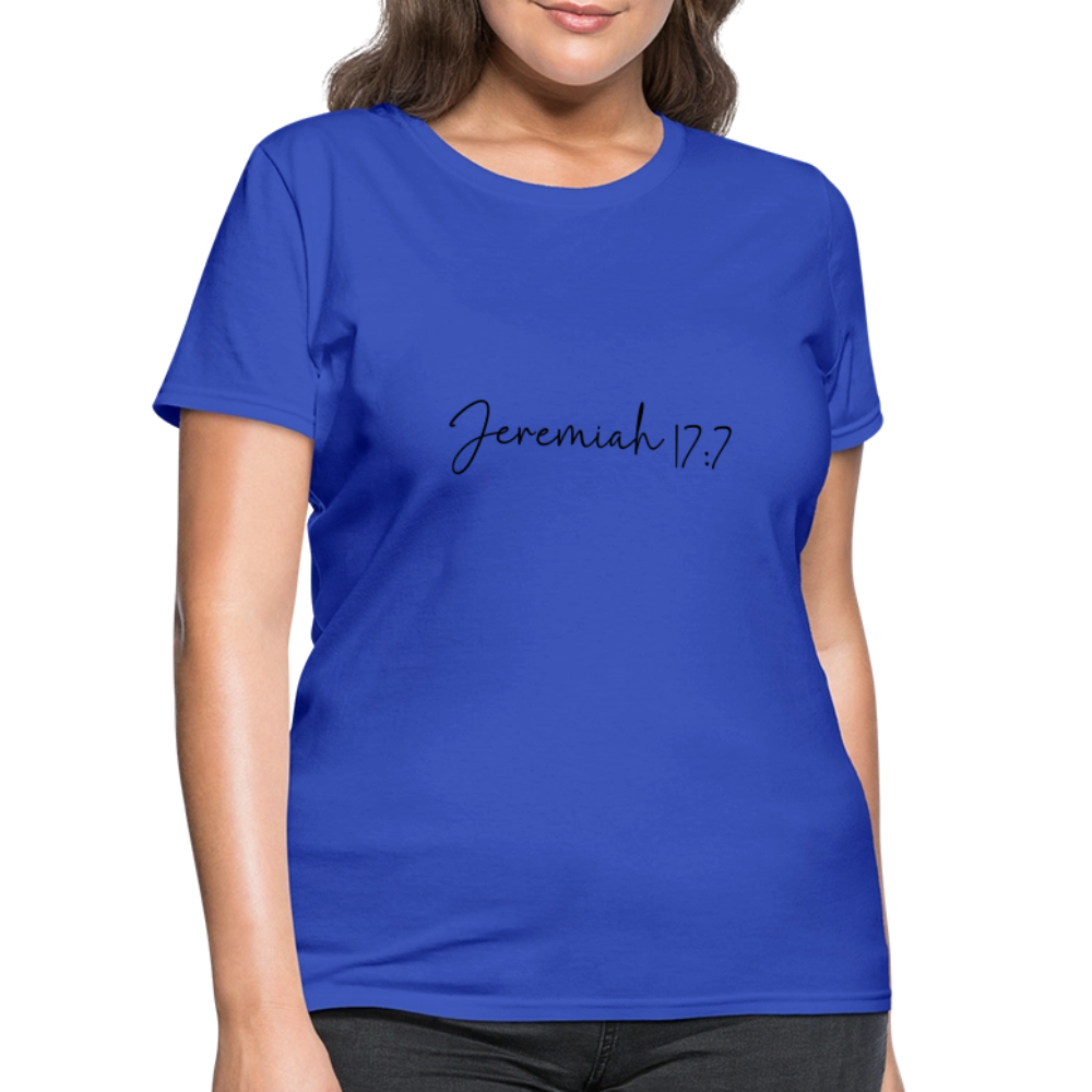 Jeremiah 17:7 - Women's T-Shirt - royal blue