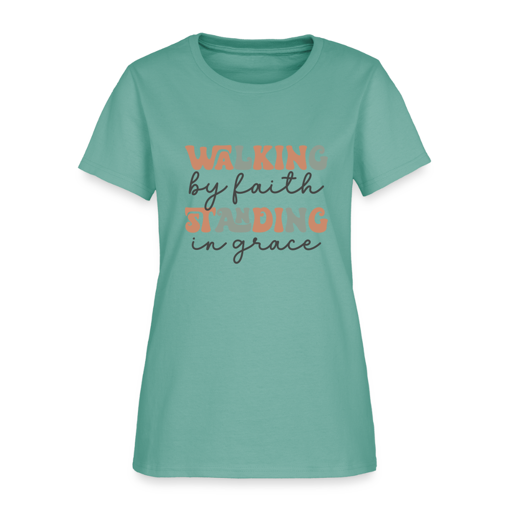 Walk by Faith - Women's T-Shirt - aquatic