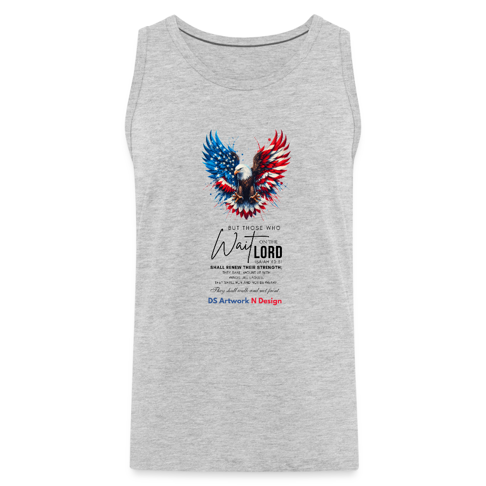 Mount on Eagles wings - Men’s Premium Tank - heather gray
