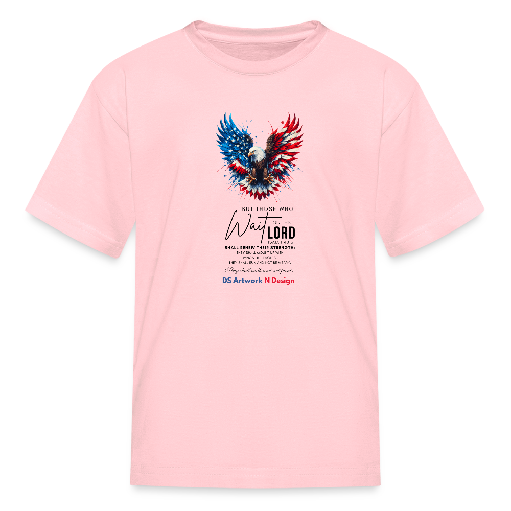 Mount on Eagles Wings - Kids' T-Shirt - pink